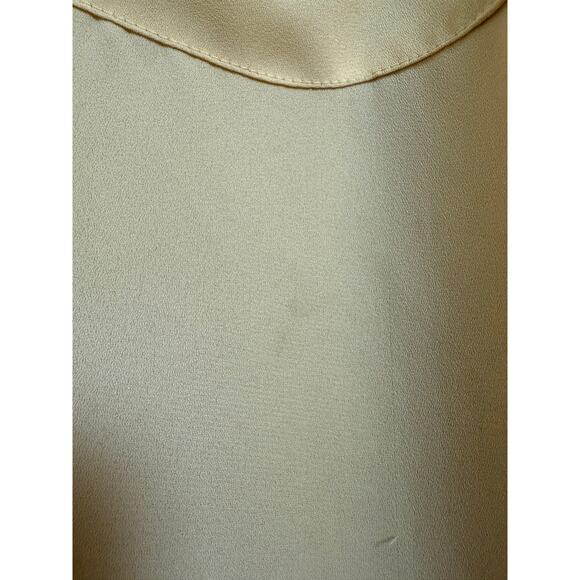 Ann Taylor Women’s Canary Yellow Collared 3/4 Sleeve Blouse Size Petite Large - Picture 3 of 11